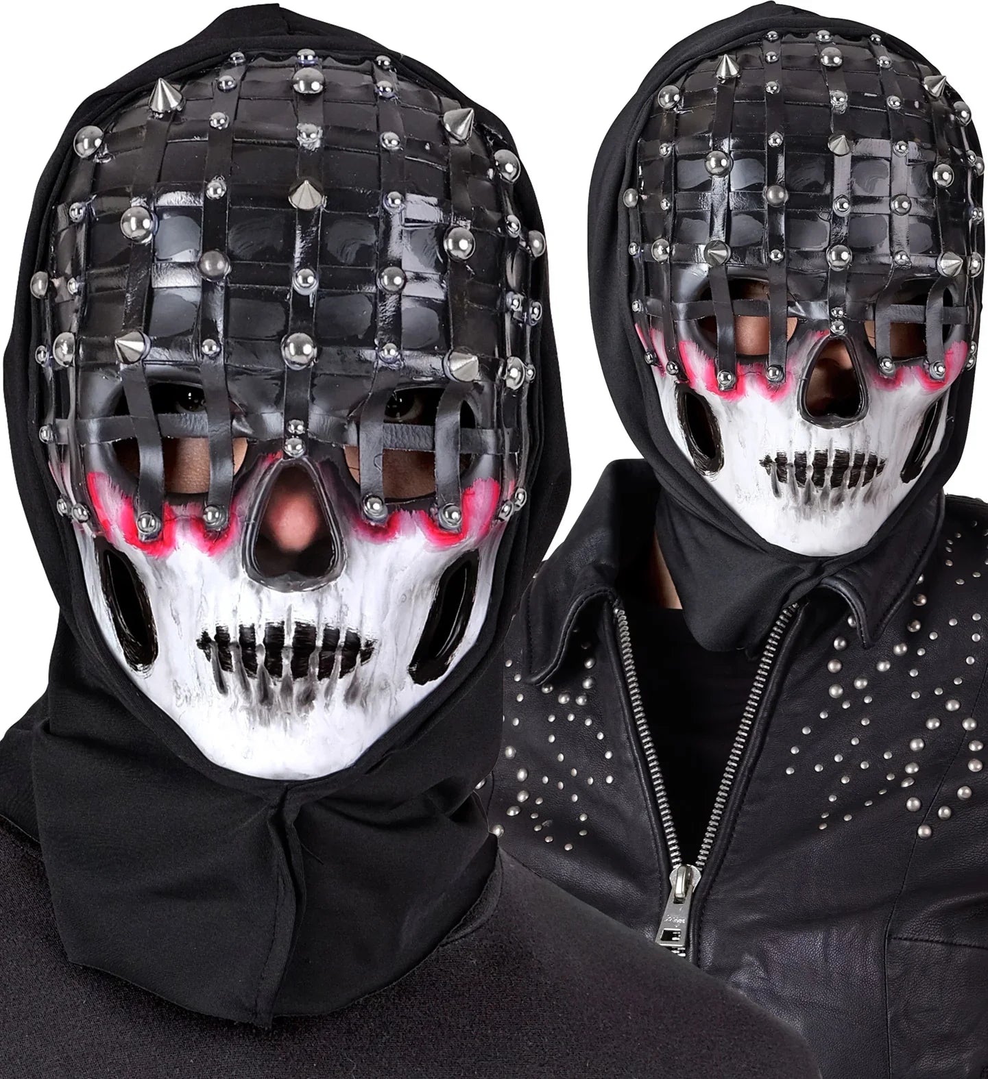 Máscara de Calavera con Capucha y Pinchos Máscaras Halloween Widmann