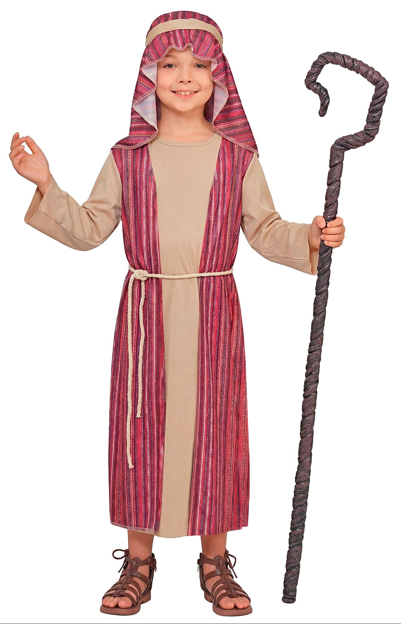 Fato de Pastor Infantil na cor vermelha