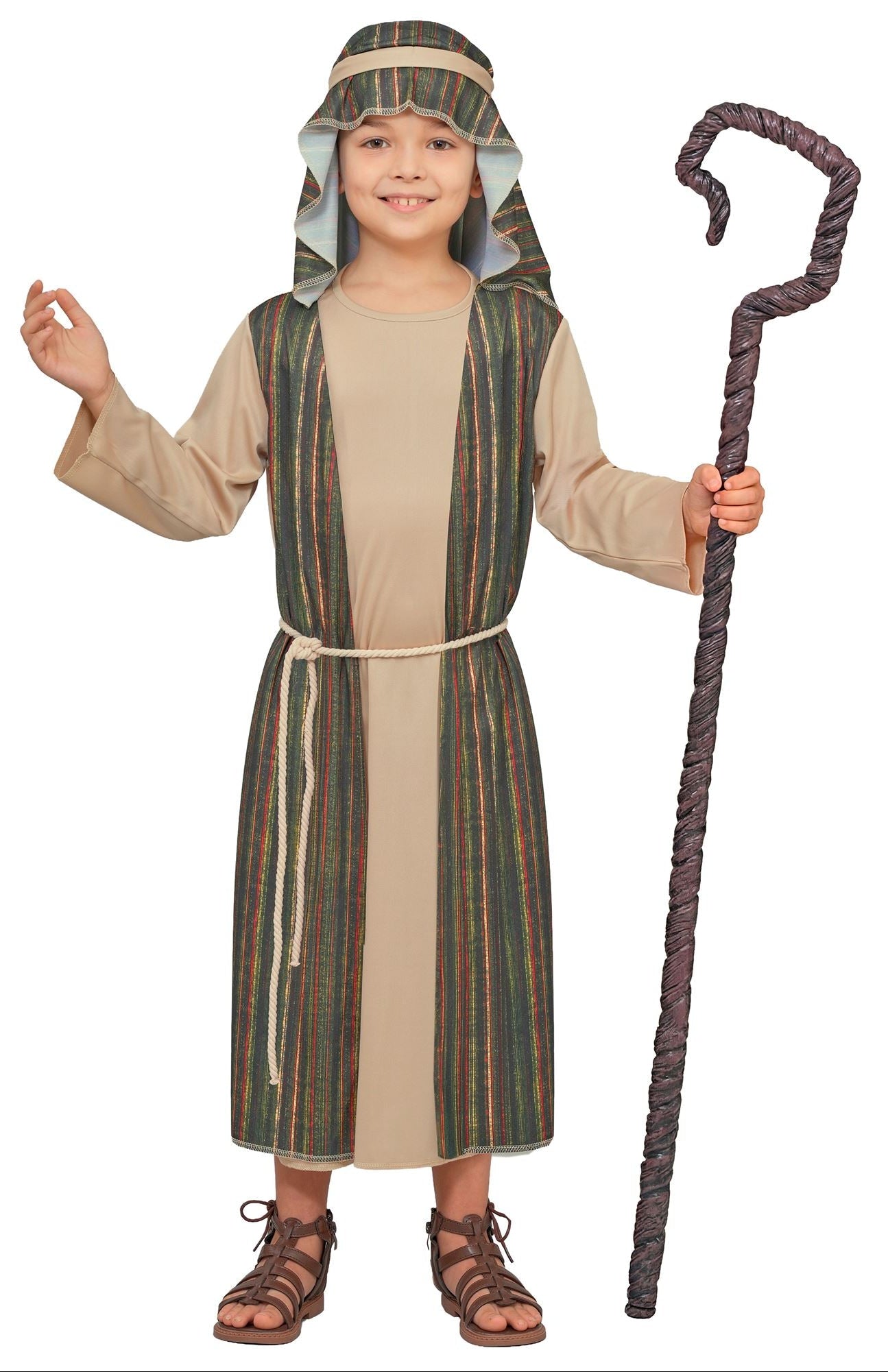 Fato de Pastor Infantil na cor verde