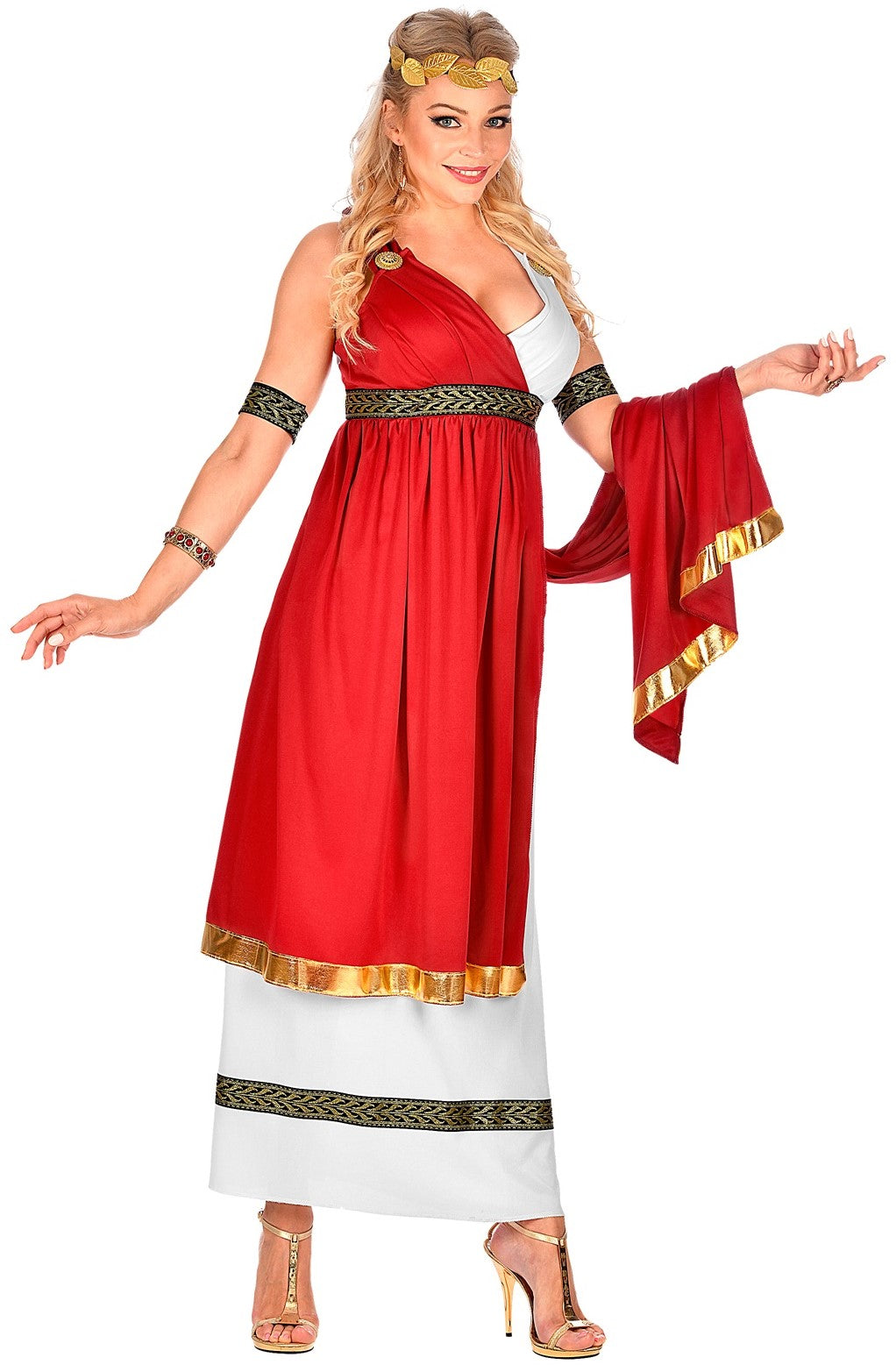 Disfraces en Pareja de Emperador Romano con Toga Roja