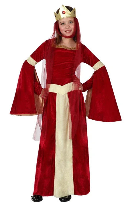 Disfraz de Niña Princesa Medieval Princesas y Príncipes Infantiles Atosa