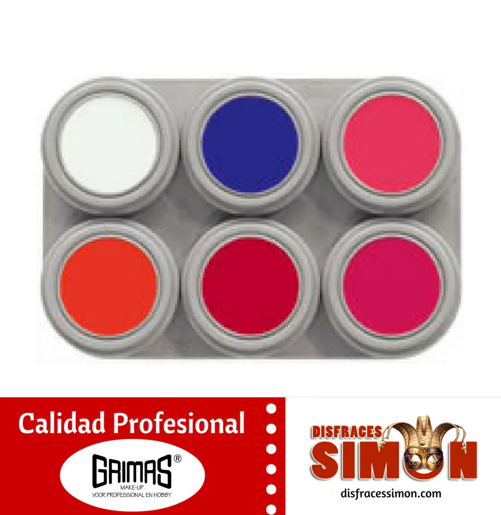 Paleta de Maquillaje al Agua Flúor Maquillajes y Pinturas Grimas