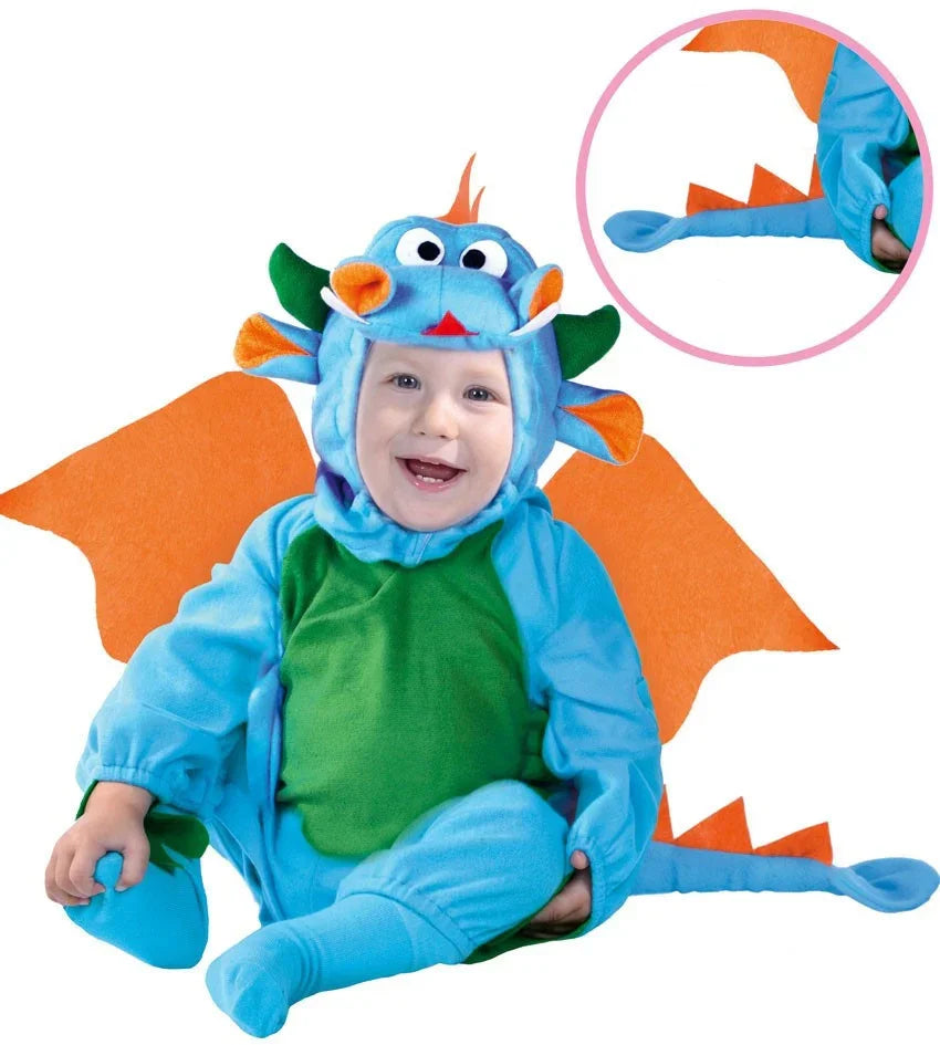 Disfraz de Dragón Azul para Niño Bebés Guirca