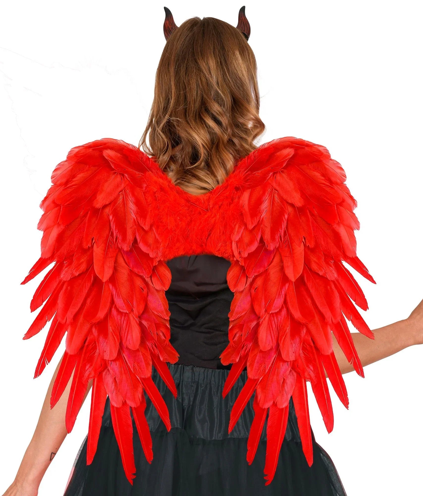 Alas de Ángel Caído con Plumas Rojas Alas Widmann