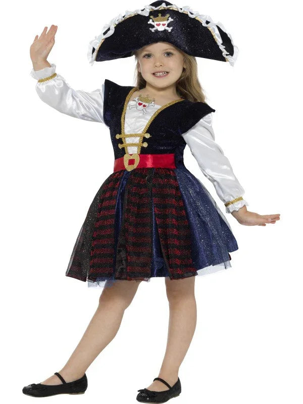 Disfraz de Pirata Calavera para Niña Piratas Infantiles Smiffys