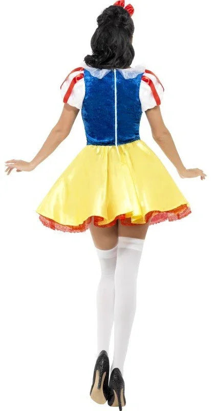 Vestido de Blancanieves Corto para Mujer Adultos Smiffys