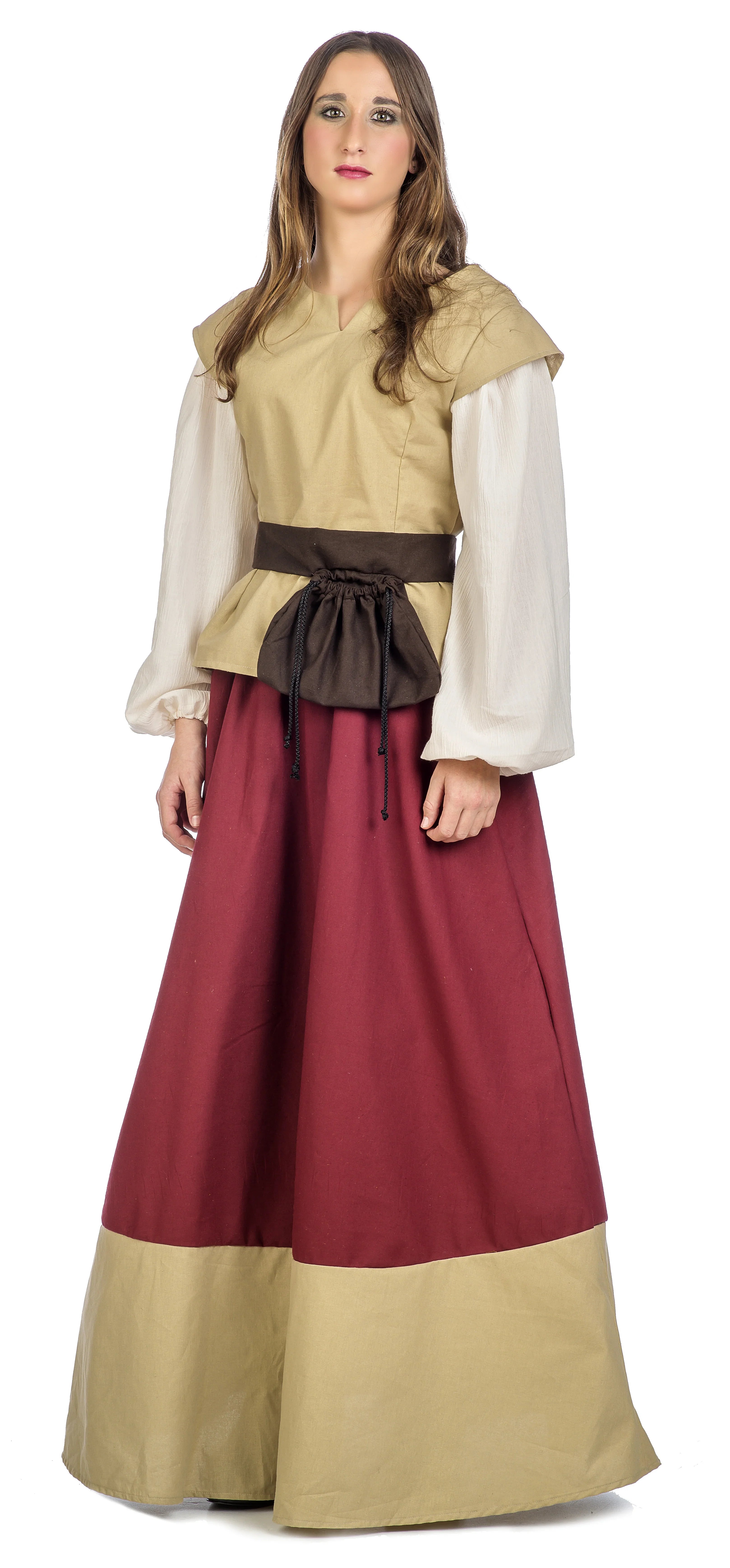 Vestido de Campesina Medieval Granate Medieval Limit Sport