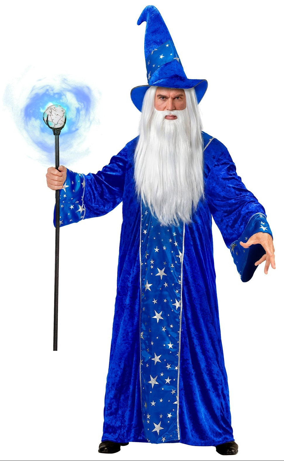 Fato Mago Fantasy Merlín para Adulto