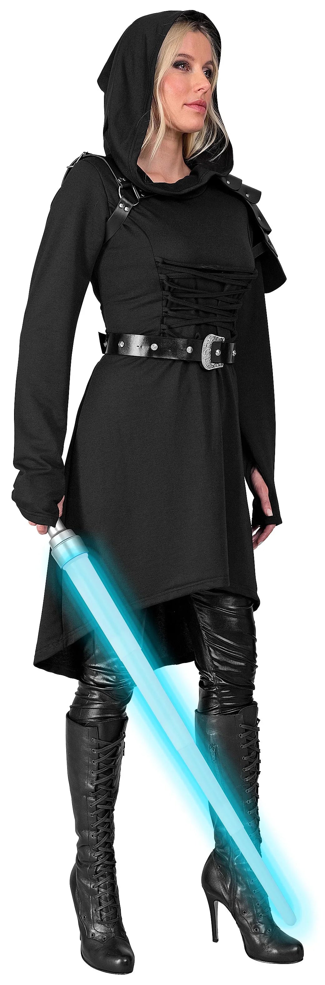 Disfraz Medieval Negro con Capucha para Mujer Medieval Widmann