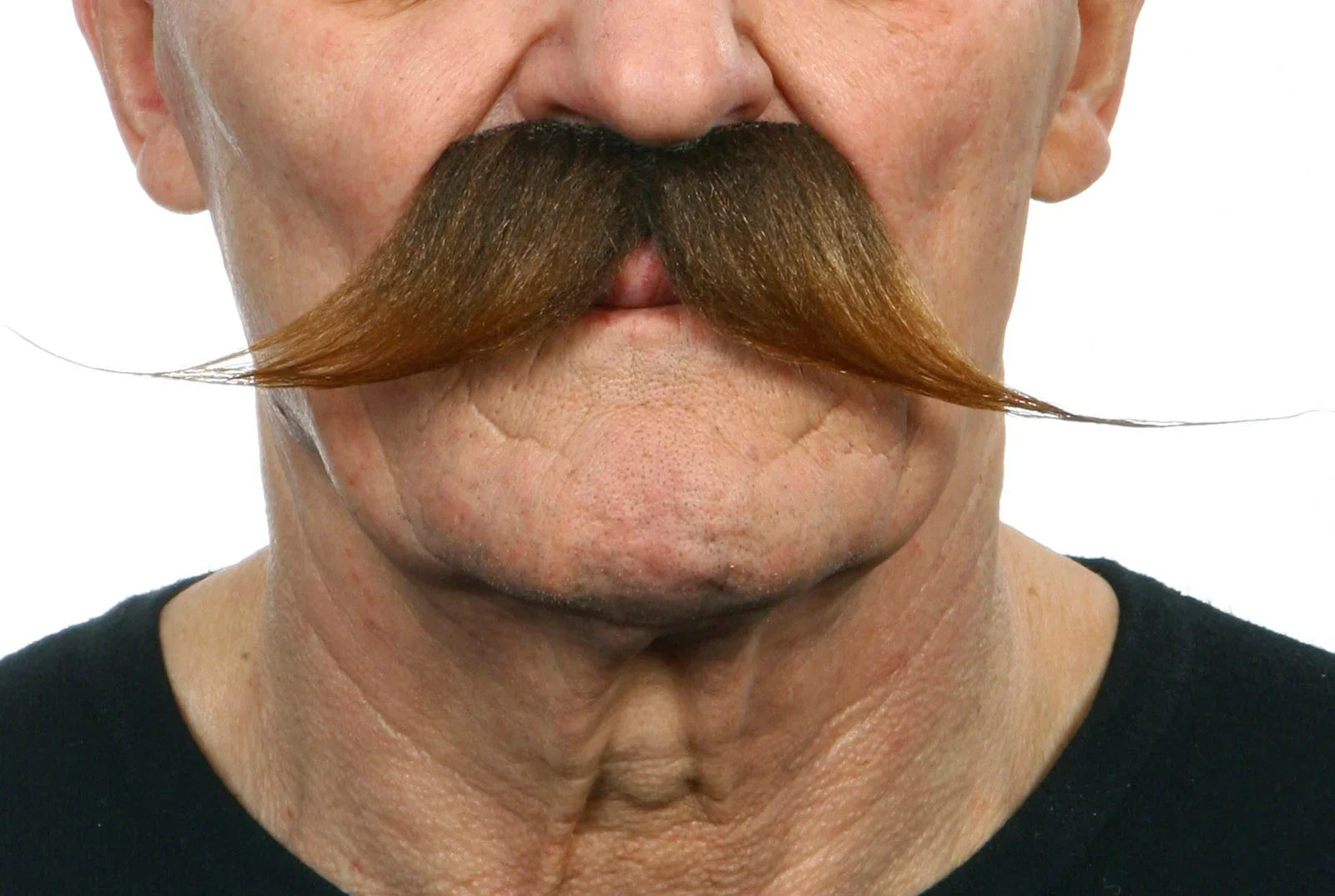 Bigote Grande de Puntas Largas Barbas y Bigotes Viving Castaño