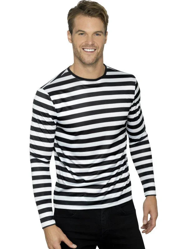 Camiseta de Rayas Negras y Blancas Chaquetas, Chalecos y Camisas EuroCarnavales