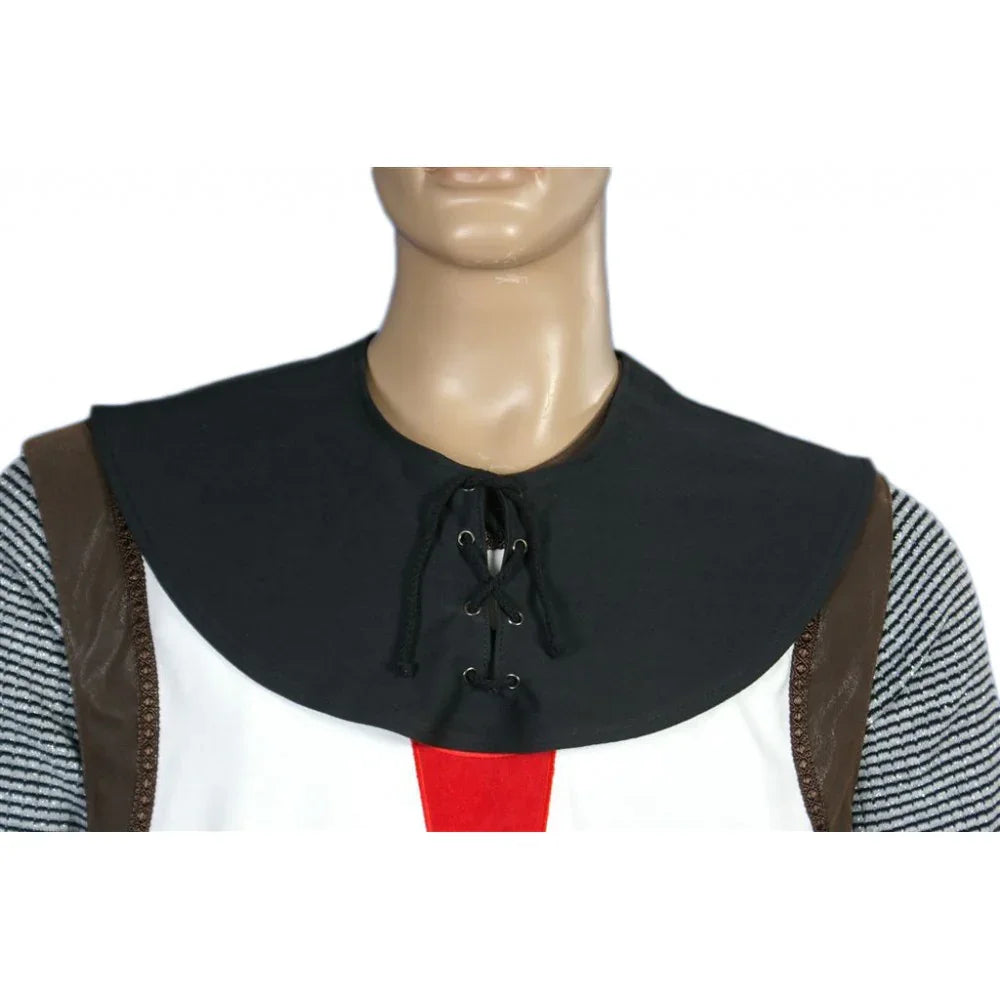 Capelina Medieval Negra de Algodón Medieval Medieval Factory