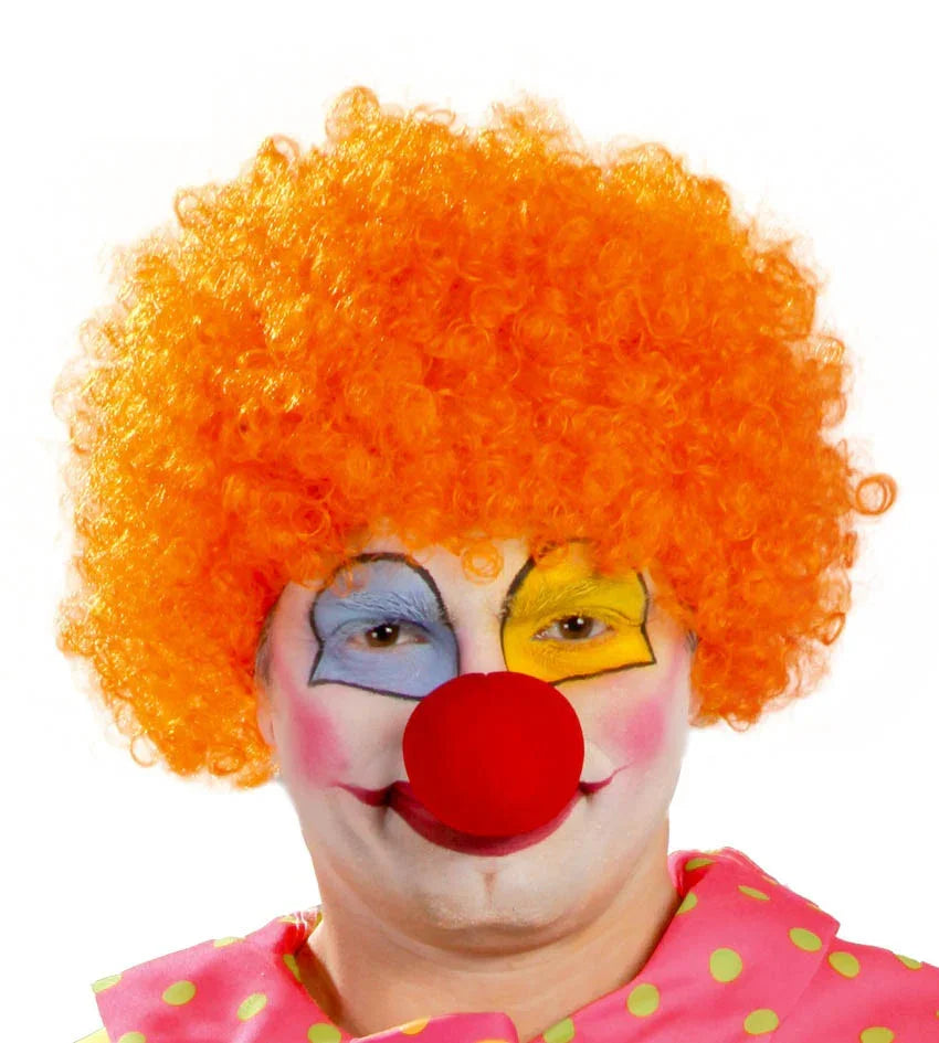 Pelucas de Payaso con Rizos en Colores Complementos Payasos Guirca Naranja