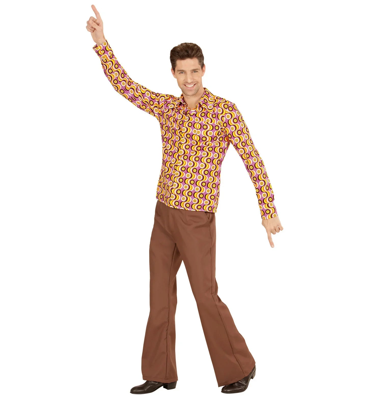 Camisa Setentera de Discos para Hombre Años 60 - 70 - 80 Widmann