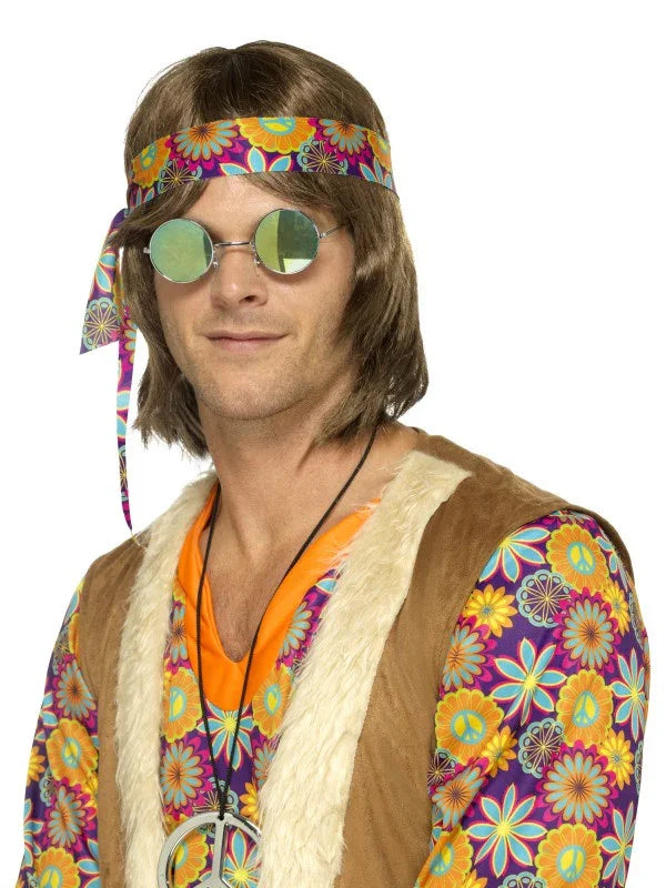 Gafas Redondas de Espejo para Hippie Complementos Hippies Smiffys
