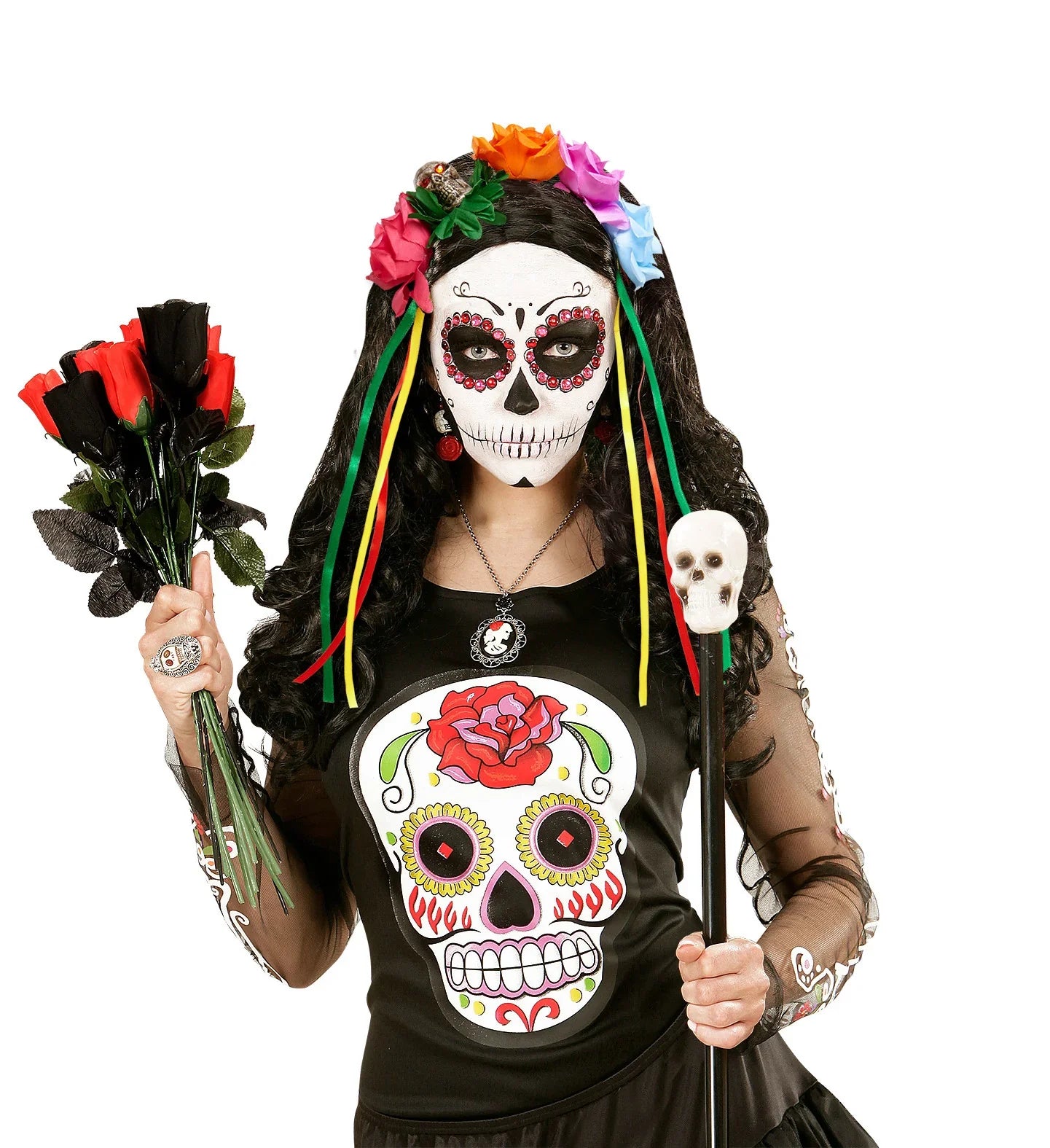 Diadema de Catrina con Rosas y Calavera Catrina Widmann