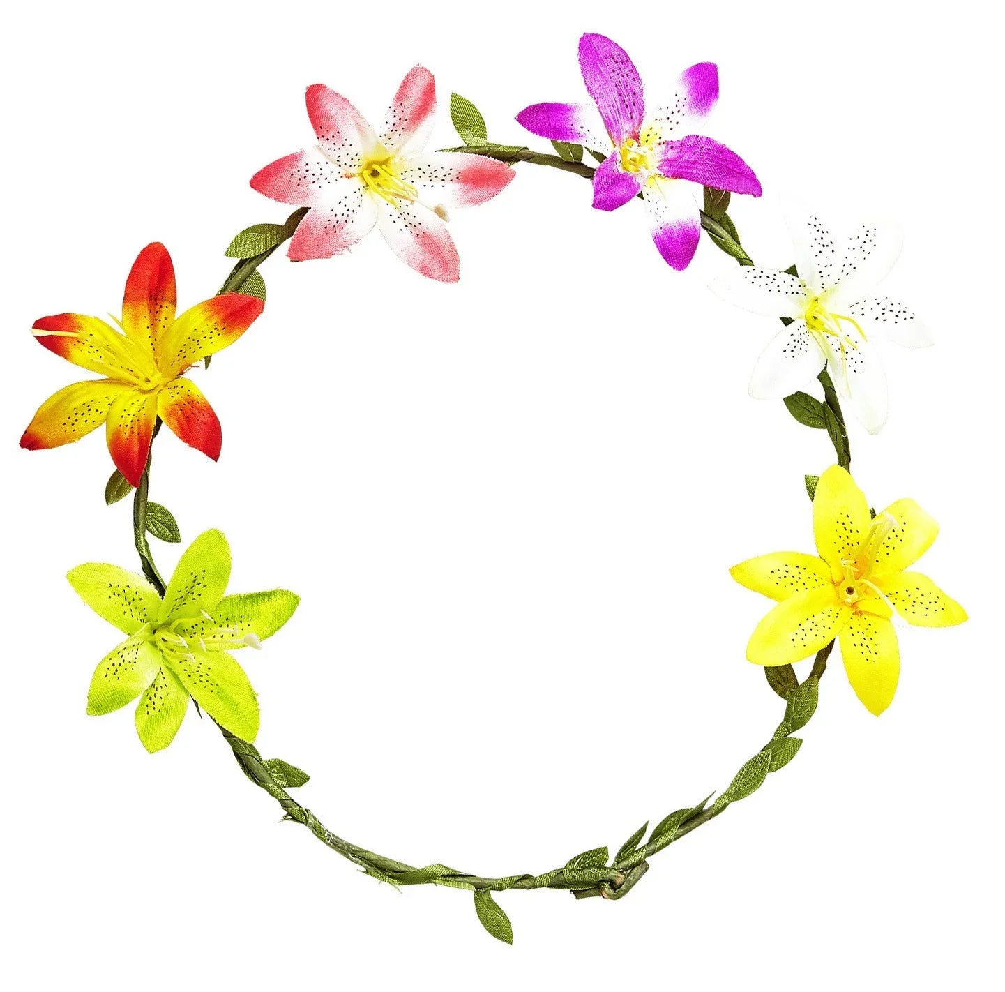 Diadema de Flores Coloridas Complementos Hawaianos Widmann