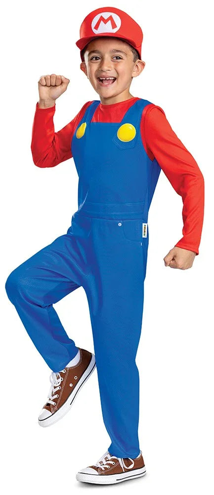Disfraz de Super Mario Oficial Infantil Super Mario Bros y Luigi Partilandia