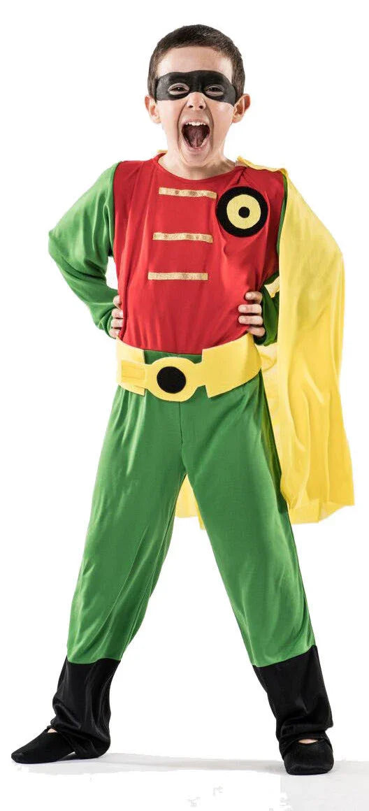 Disfraz de Superhéroe Rojo y Verde para Niño Batman El Rey del Carnaval