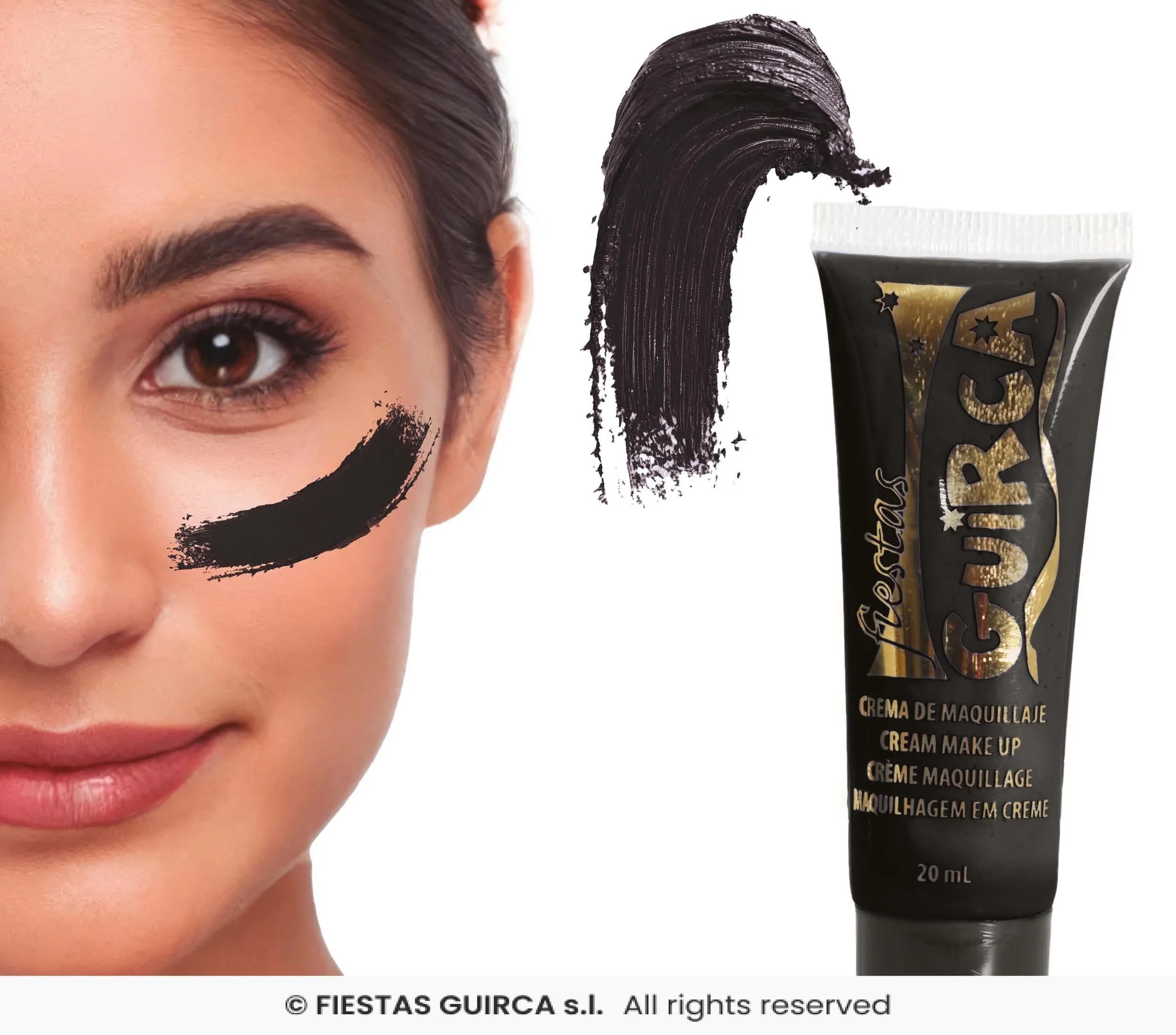 Tubo de Maquillaje en Crema en Colores Maquillaje en Crema Guirca Negro