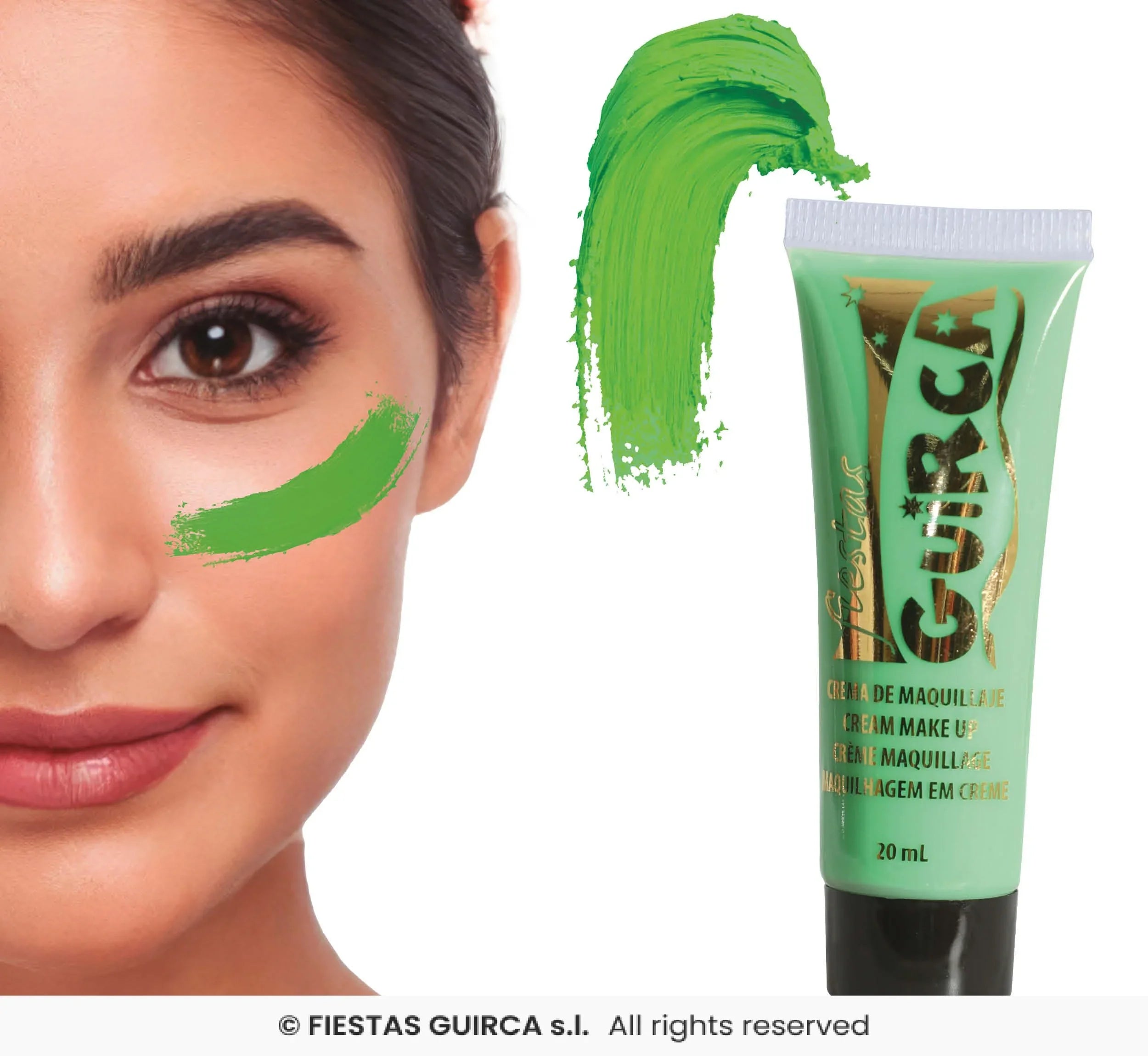 Tubo de Maquillaje en Crema en Colores Maquillaje en Crema Guirca Verde Claro