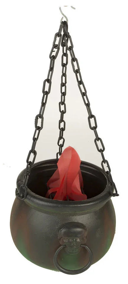 Caldero Colgante con Fuego Decoración Halloween Viving