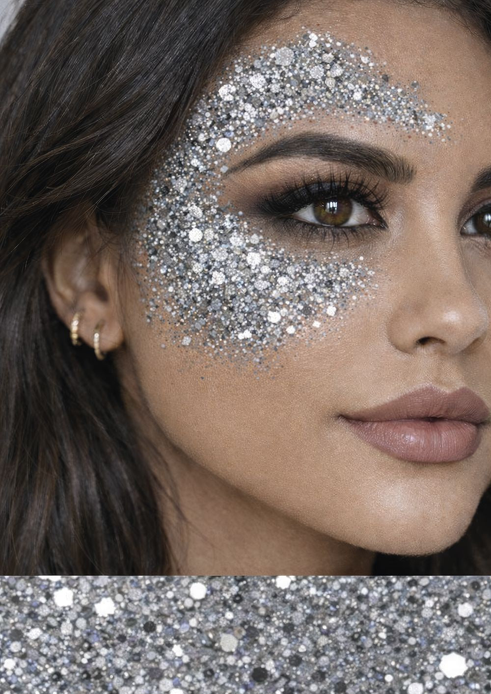 Barra de Maquilhagem com Glitter Cor Prateada