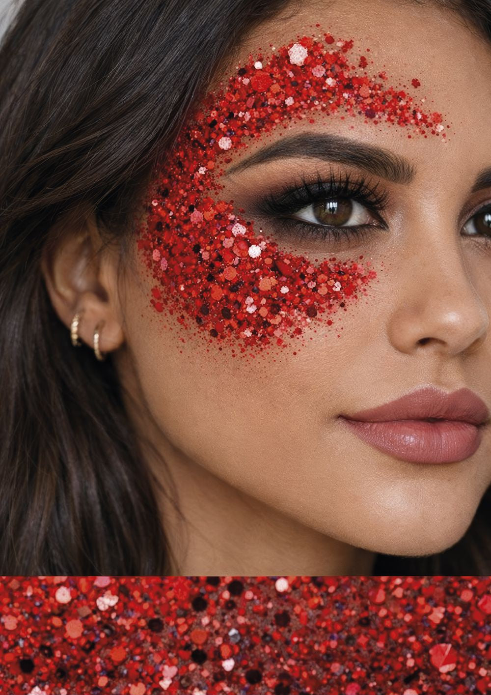 Barra de Maquilhagem com Glitter Cor Vermelho