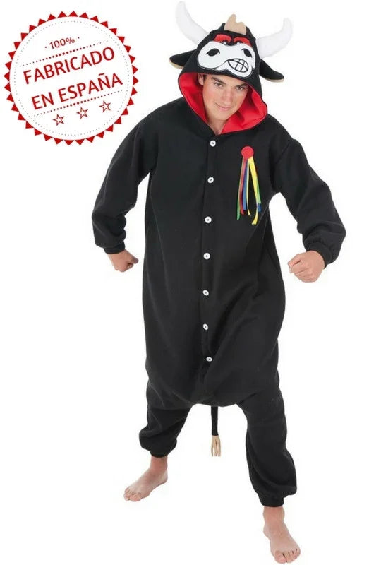 Disfraz de Toro Bravo Pijama para Adulto Vaca y Toro Llopis