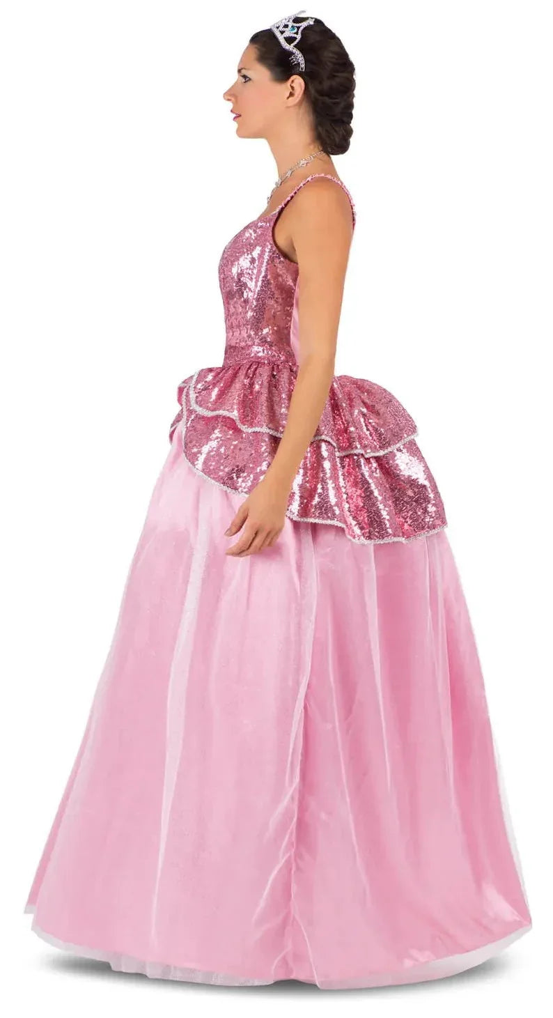 Disfraz de Princesa Rosa con Lentejuelas para Mujer Princesas y Príncipes Viving