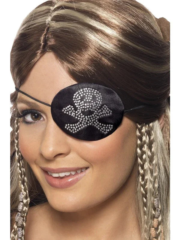 Parche Pirata con Brillos Complementos Piratas Smiffys