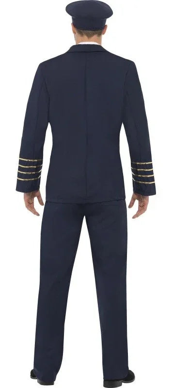 Disfraz de Piloto Capitán de Avión para Hombre Pilotos y Aviadores Smiffys