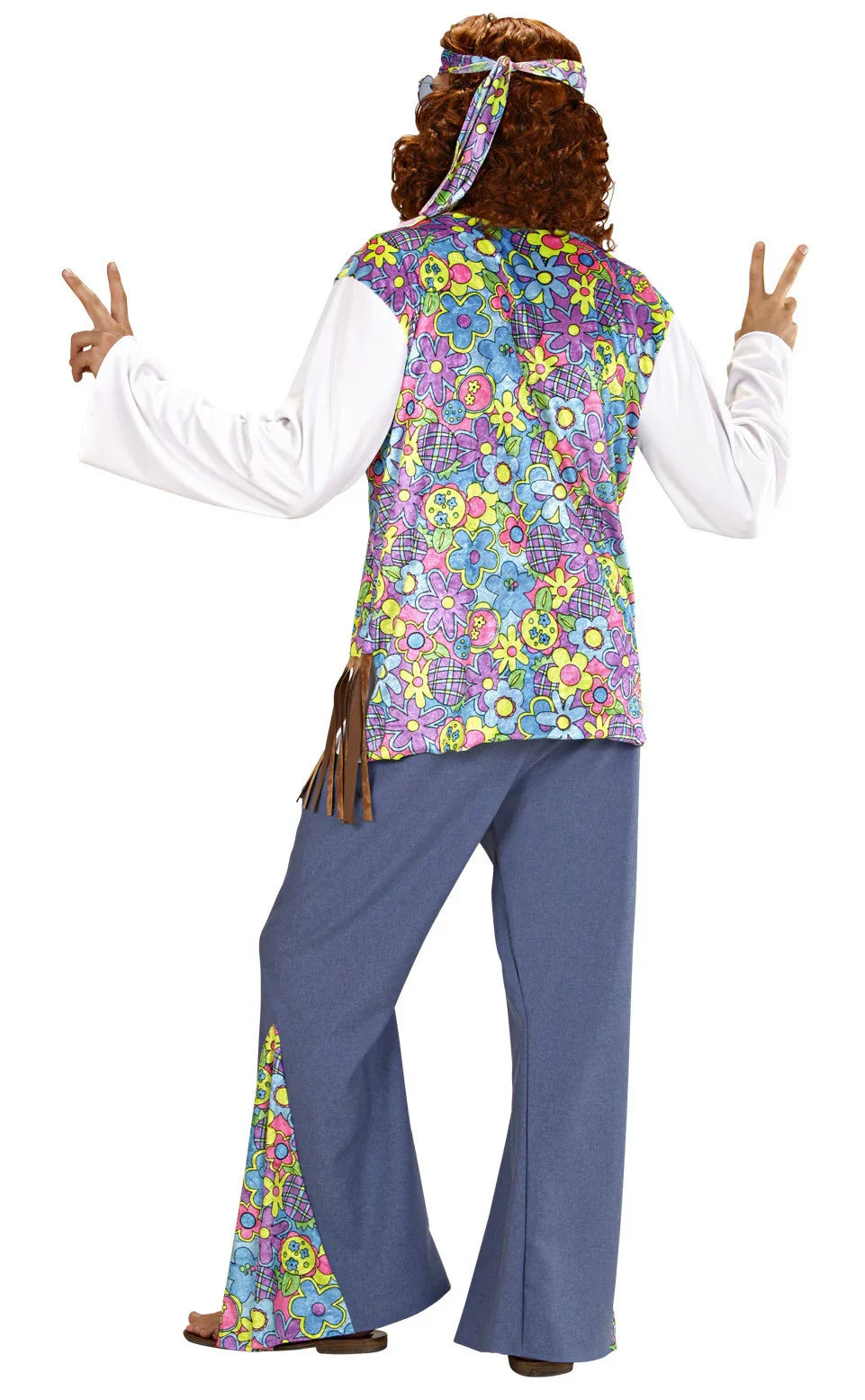 Disfraz de Hippie con Chaleco Adultos Widmann