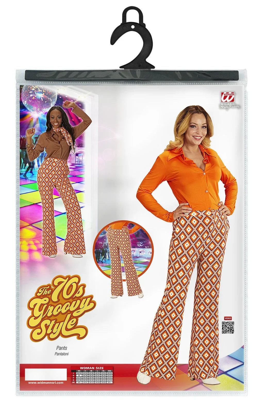 Pantalones de Campana Disco Años 70 para Mujer Disco Widmann