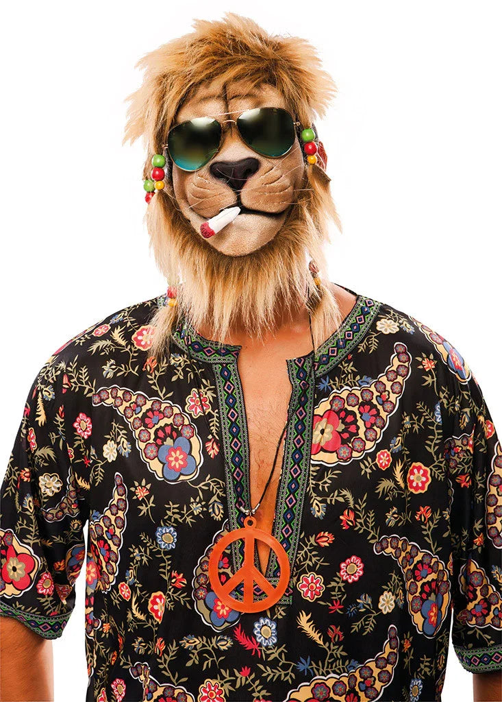 Máscara de León Jamaicano con Gafas León EuroCarnavales