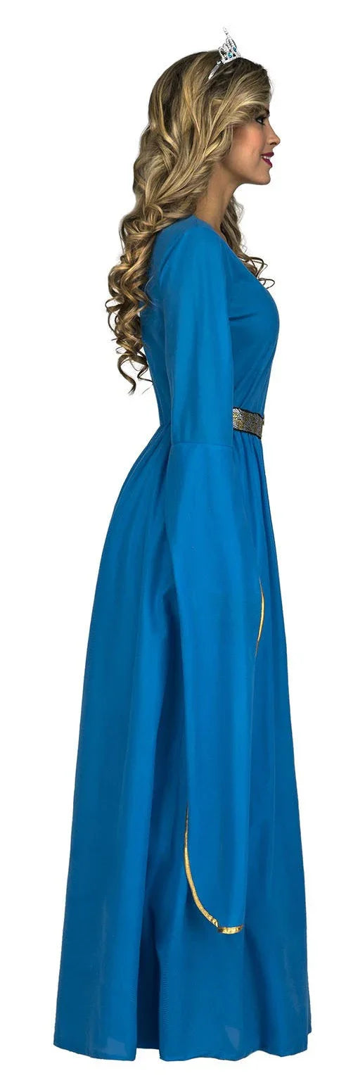 Disfraz de Reina Medieval Azul para Mujer Reyes y Reinas Medievales Viving