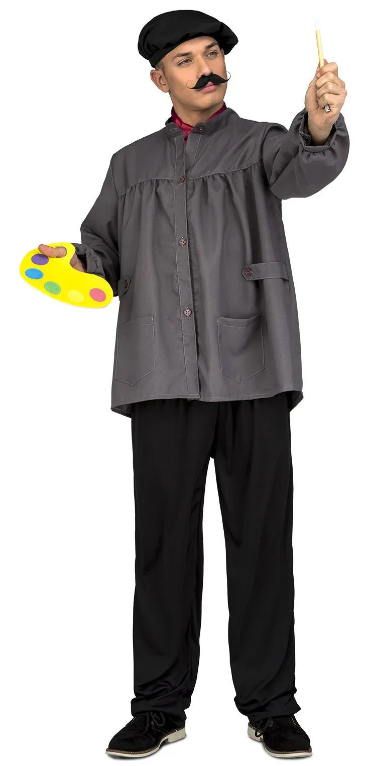 Disfraz de Pintor con Paleta y Pincel para Hombre Otras Profesiones Viving