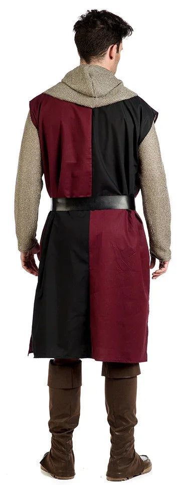 Disfraz de Caballero Cruzado Medieval Granate para Hombre Caballeros y Cruzados Medievales Limit Sport