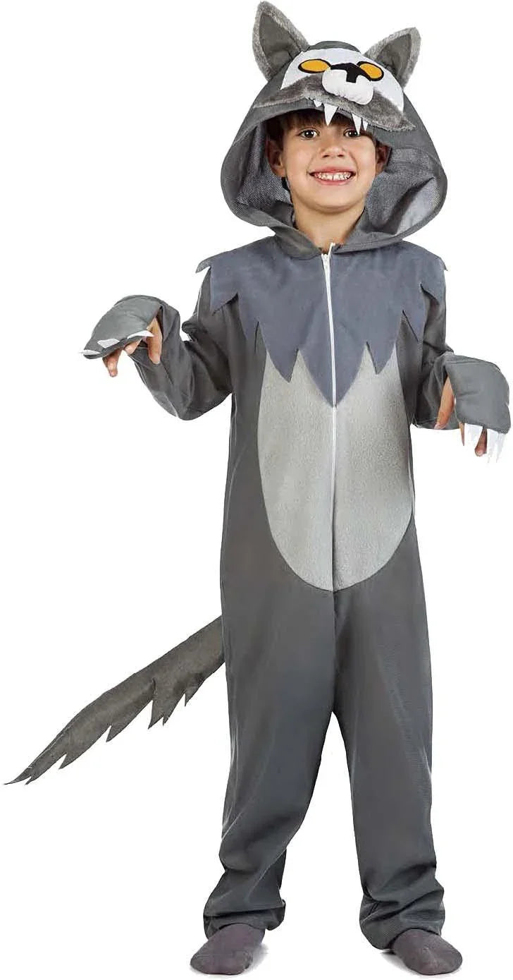 Disfraz de Lobo Gris para Niño Lobo Kimokawaii