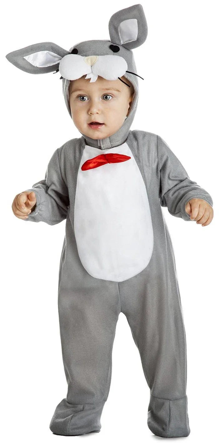 Disfraz de Conejo Gris para Bebé Conejo Kimokawaii