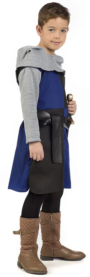 Disfraz de Caballero Cruzado Medieval Azul Infantil Caballeros y Cruzados Medievales Limit Sport