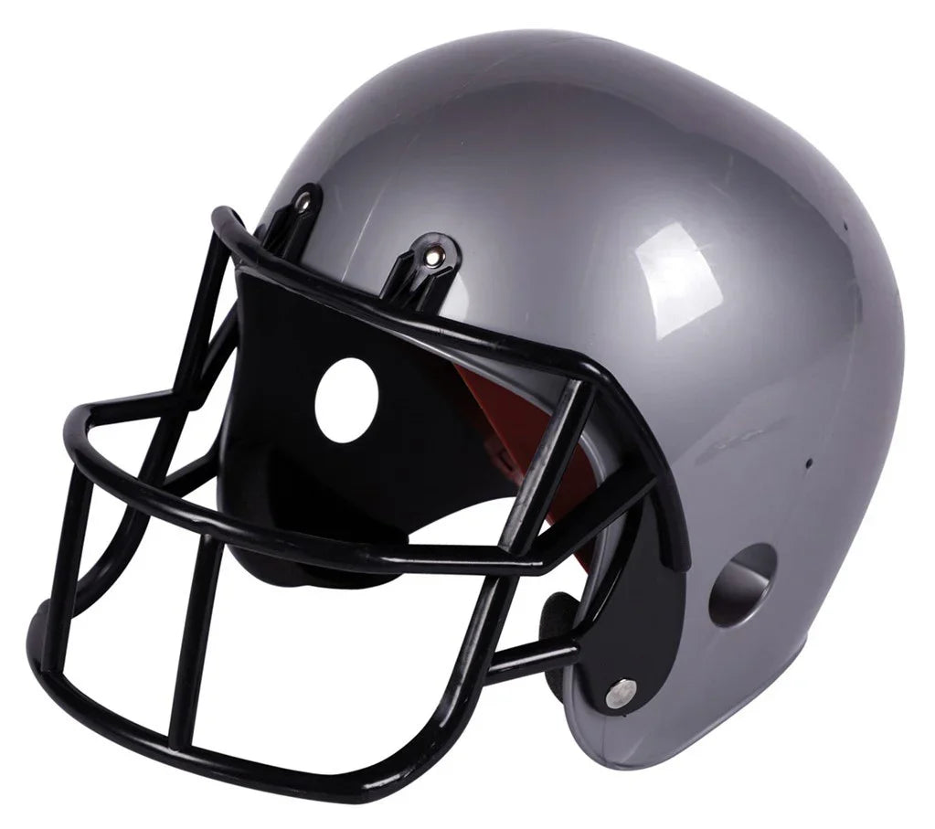 Casco de Fútbol Americano Plateado para Adulto Jugadores de Rugby EuroCarnavales