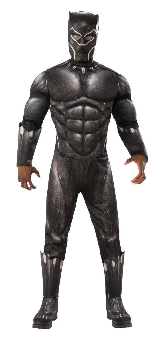 Disfraz de Black Panther Musculoso para Hombre Superhéroe Rubies
