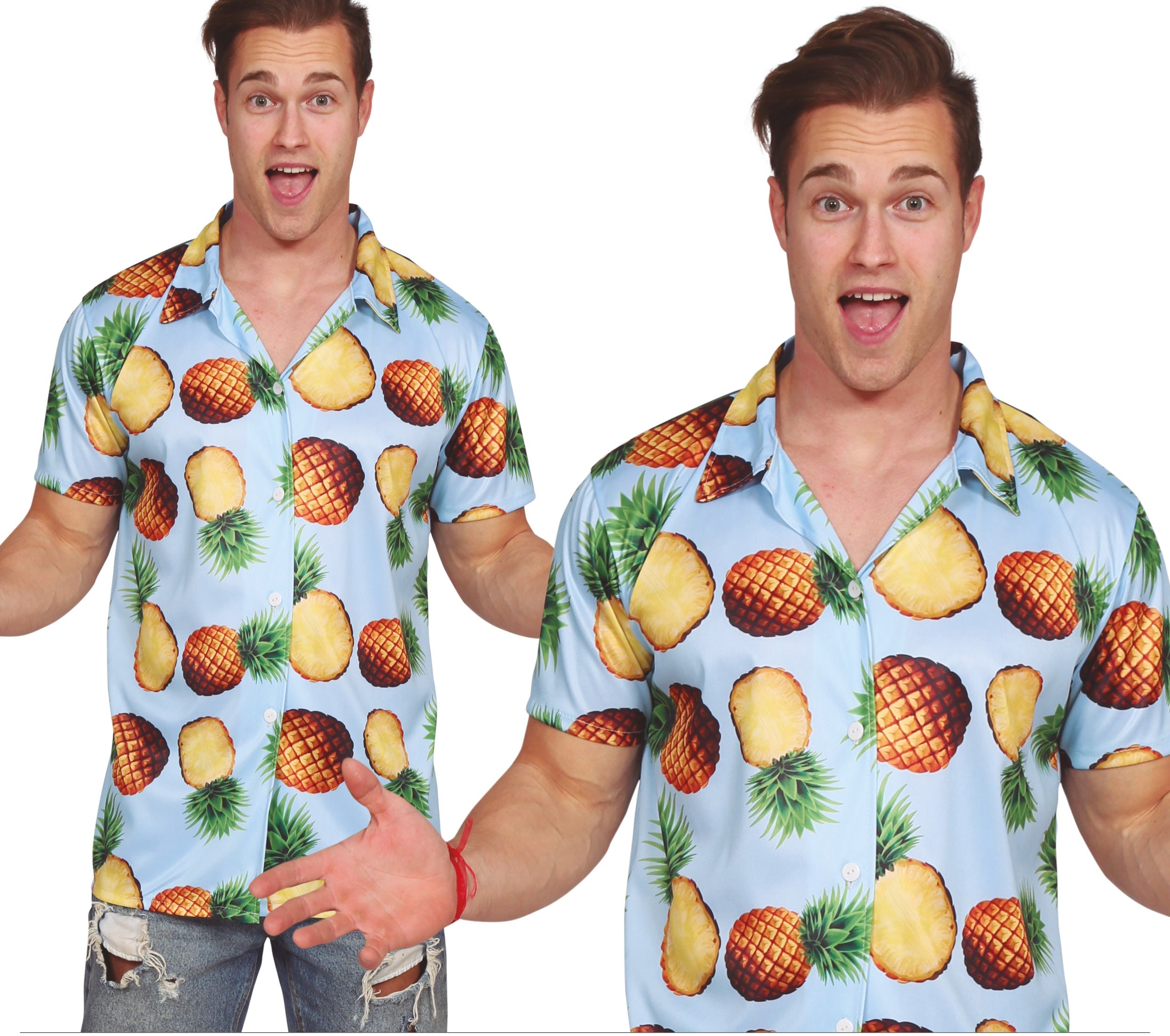 Camisa Hawaiana con Piñas para Hombre