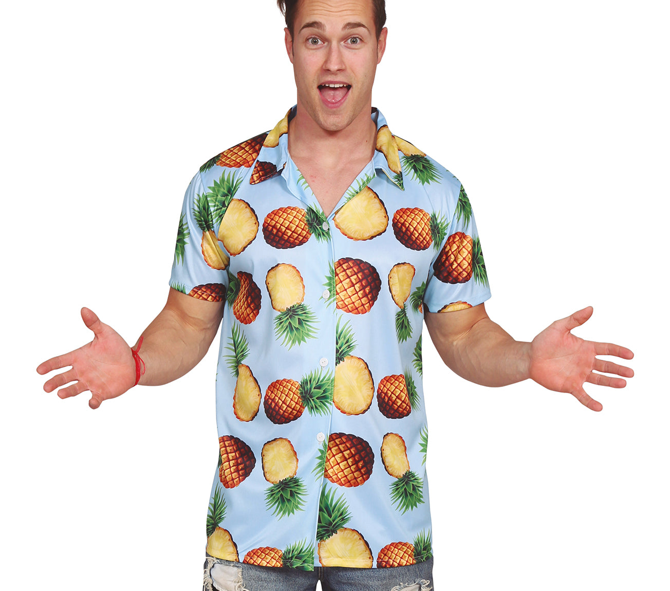 Camisa Hawaiana con Piñas para Hombre