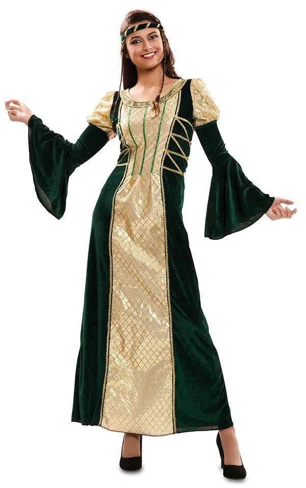 Disfraz de Dama Medieval Elegante para Mujer Princesas y Damas Medievales EuroCarnavales