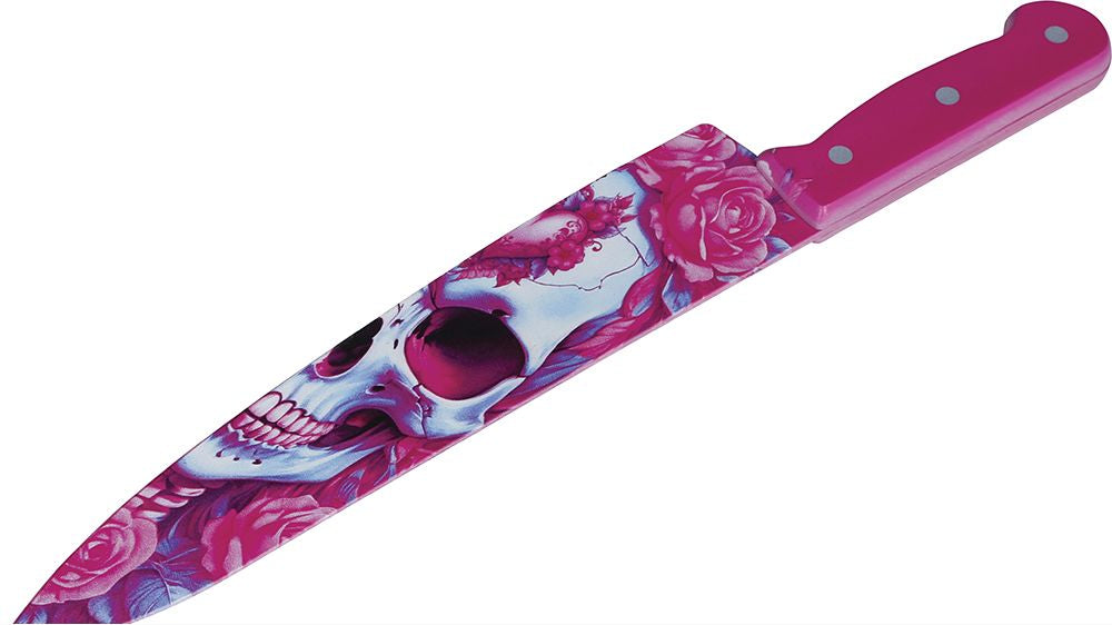 Canivete de Caveira Rosa de 37 cm