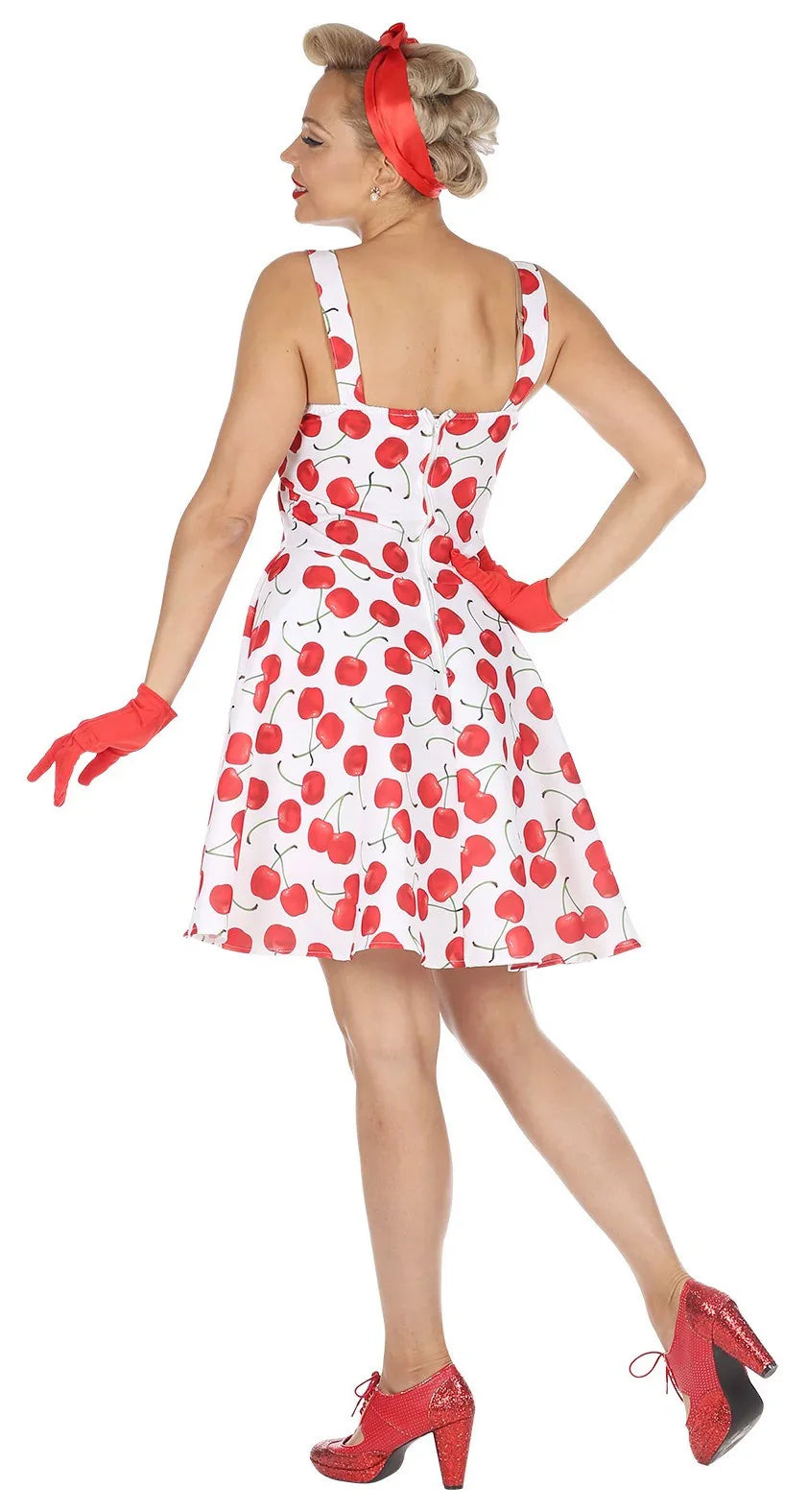 Disfraz Pin Up Años 50 con Cerezas para Mujer Grease y Años 40 - 50 Widmann