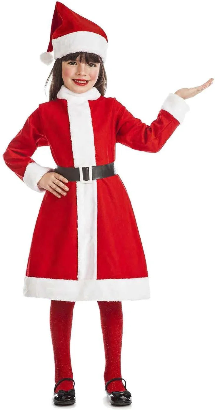 Disfraz de Mamá Noel Simpática para Niña Papa Noel y Mama Noel Kimokawaii