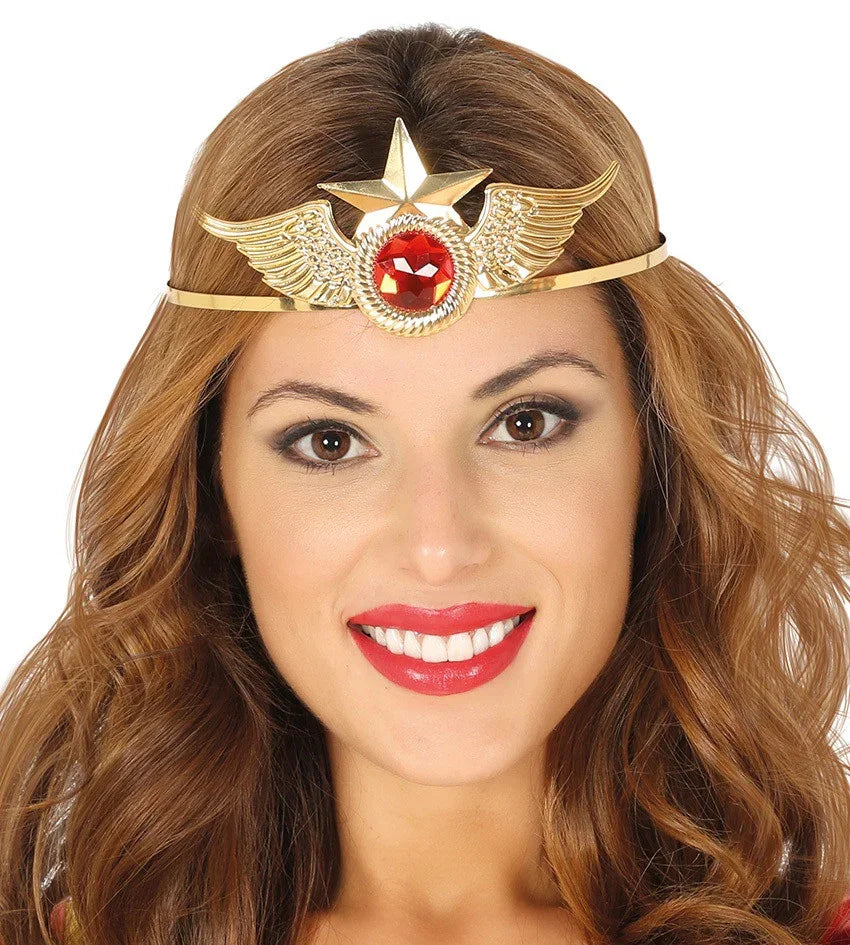 Tiara de Wonder Lady Metálica Dorada Wonder Woman Guirca